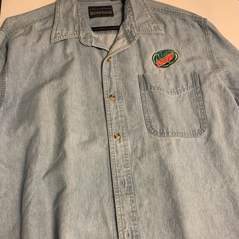 Harvard Square Mountain Dew denim jacket